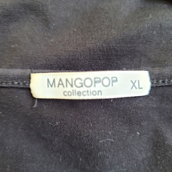 Mangopop Bodysuit XL Black Square Neck Stretchy Thick Fabric Tanga Cut - Picture 3 of 3